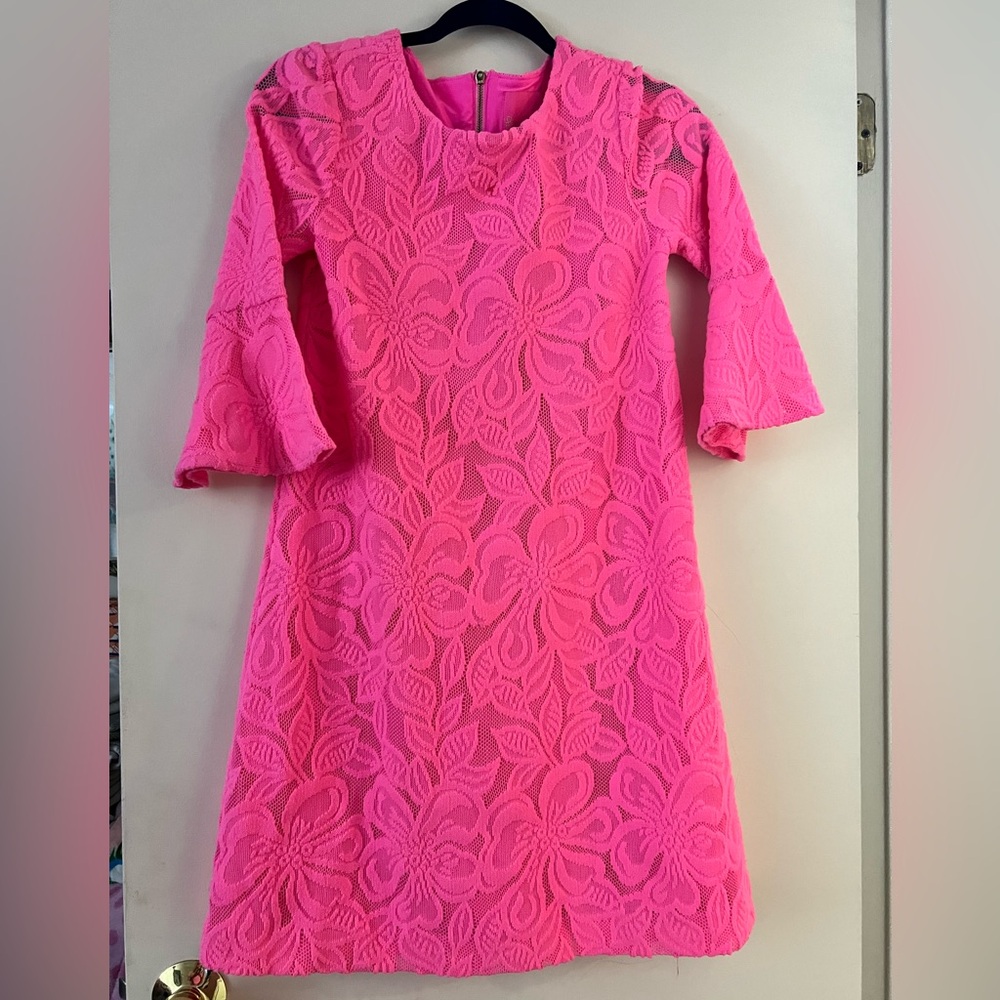 Lilly Pulitzer Pink A-line Dress with Bell Sleeves